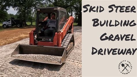 how to make a driveway with skid steer|rebuild gravel driveway.